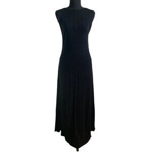A New Day Womens Stretchy Black Sleeveless Ribbed Long Maxi Dress Size XL